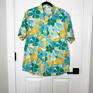 Chubbies Mens‎ Large Hawaiian Hibiscus Floral Print Short Sleeve Button Up Shirt